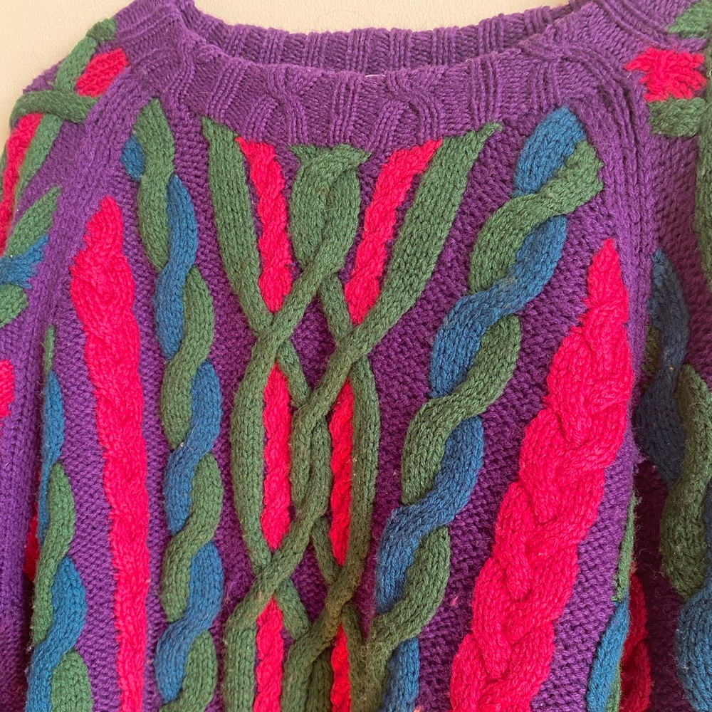 Colourful Cable Knit Sweater - Picture 10 of 12